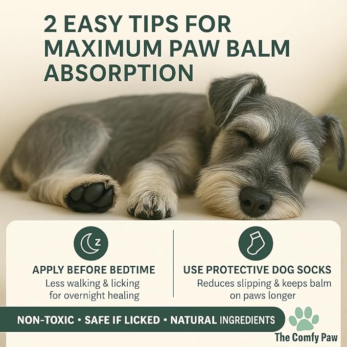 Dog Paw Balm & Moisturizer – Scent-Free Healing Cream | Lick-Safe & Lick Resistant, Natural Repair for Dry, Cracked Pads | Made in USA Paw Butter Protection for Winter, Hot Pavement & Year-Round Care