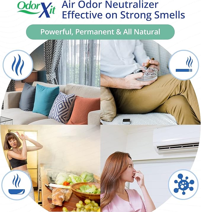 OdorXit Magic Air Odor Neutralizer Spray, Powerful Dog & Cat Urine Odor Neutralizer, Safe Air Refresher for Home, Safe Odor Absorber for Pet, Closet & Any Strong Odor Remover, 2oz