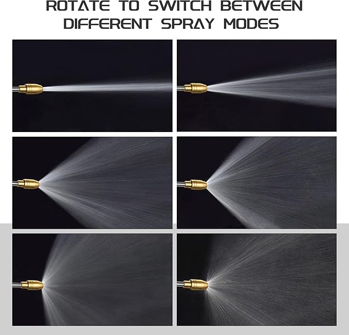 High Pressure Garden Hose Nozzle Sprayer with 3.5oz Plastic Soap Dispenser Bottle, Heavy Duty Car Wash Foam Gun, Adjustable Nozzle for Gardening, Solar Panel Cleaning, Pet Showering (Silver)