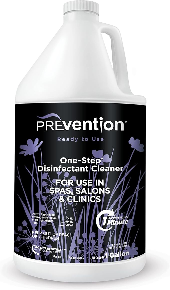 Prevention Ready-To-Use Disinfectant Cleaner – Surface Disinfecting & Cleaning Solution for Salons, Spas, Clinics – Hospital Grade, Gallon Refill – 1 Gallon (1 Pack)