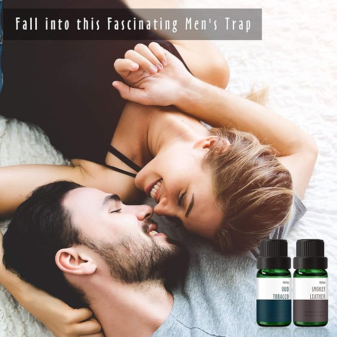 Fragrance Oil, MitFlor Men's Club Fragrance Gift Set, Premium Essential Oils for Home Diffusers, Soap Candle Making Scents, Scented Oils Gift Set for Men, 10ml x 6