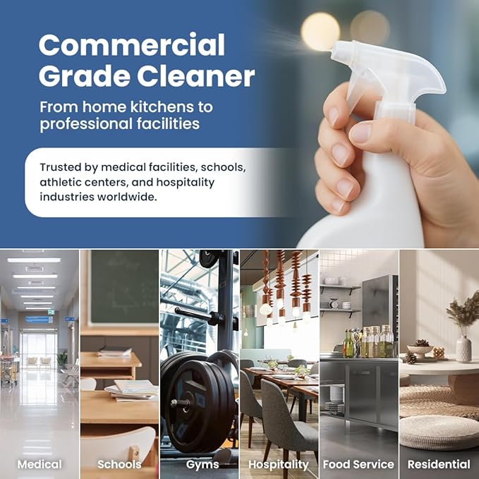 Plateful Hypochlorous Acid Spray for Home (1 Quart) – HOCl Multi-Surface Cleaning Spray, Everyday Household Cleaner, Gentle Formula, Residue-Free, Made in the USA