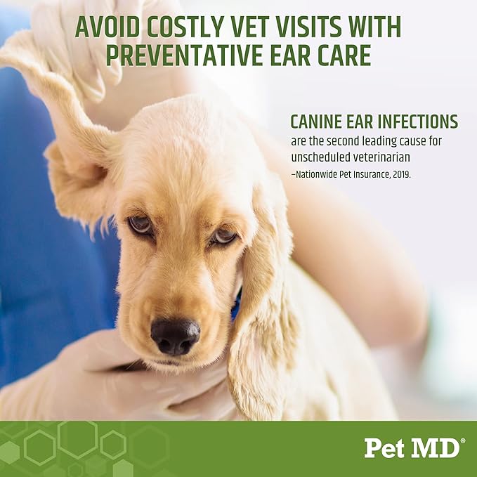 Pet MD Dog Ear Cleaner Wipes + Riley's Calming Peanut Butter for Dogs