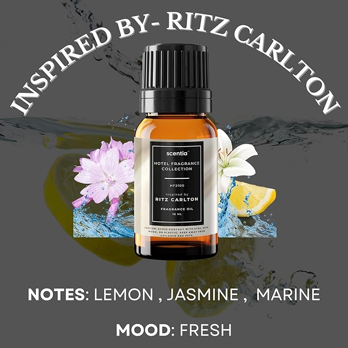 Scentia Hotel Diffuser Oil Gift Set – Buyers’ Favorites – 10 mL, 0.34 fl oz | Inspired by 5-Star Hotels & Scentia My Way Scents | Luxury Aroma Oils for Diffusers - Thanksgiving & Holiday Gift