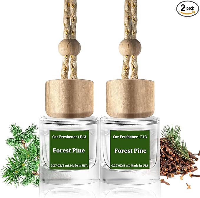 HoogaLife Car Air Freshener Diffuser 2 Pack Hanging Air Freshener Diffuser - Coconut Fragrance Oil Air D iffuser for Car, 45+ Days Long Lasting Fragrance Made in USA （F13）