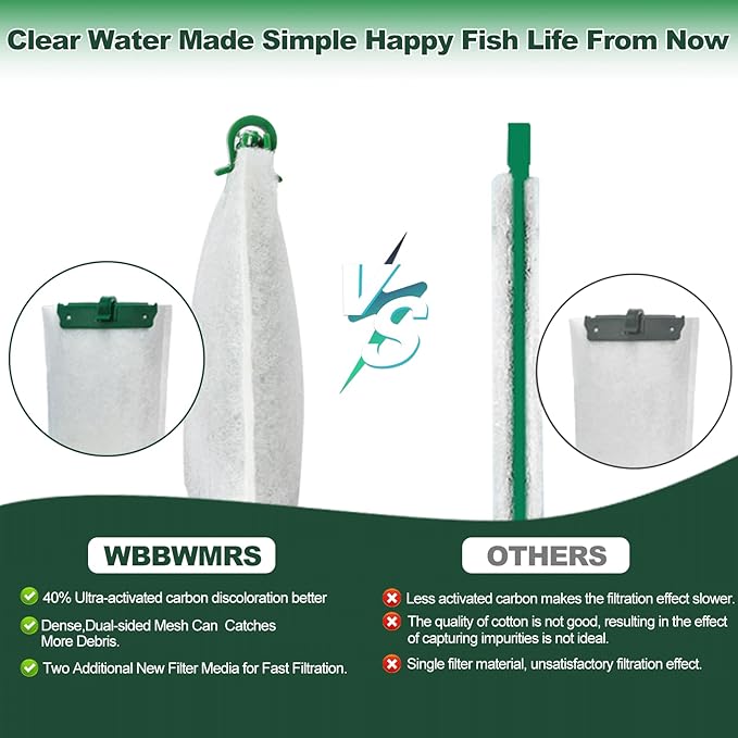 16-Count Medium Filter Cartridges Compatible with Tetra Whisper Bio-Bag Filters Medium Replacement Filter Cartridges for Whisper ReptoFilter and 10i IQ10 PF10 Power Filters -Ready to Use