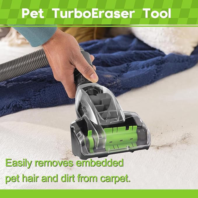 Upgraded Pet Turbine eraser Hair Brush Tool Attachment for Bissell Cleanview Swivel Pet Crosswave 2252 2486 2254 22543 2489 24899 3437F 3508 3774F 27909 3198A Vacuum Replacement Parts 1608089 Green