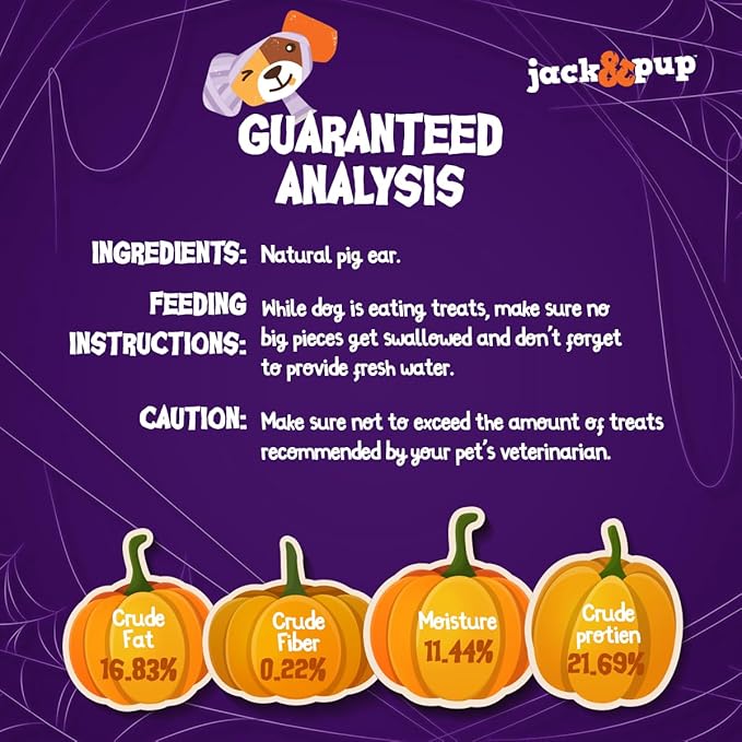 Jack & Pup Pig Ears Slivers (1lb) - Premium Natural Dog Chews, Pork Pig Ears, Healthy Dog Treats, Odor Free, Excellent Rawhide Alternative