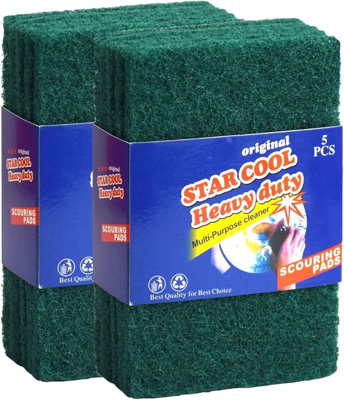 Heavy Duty Scrub Sponge, Scratch Free Home Kitchen Dual-Sided Dishwashing Sponge, Sponge scouring pad,for Kitchen, Sink, Dish, Bathtub, Wall 10PCS