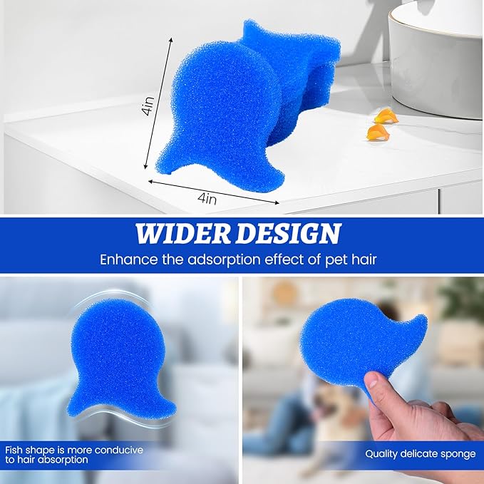 4PCS Pet Hair Remover for Laundry - Reusable Lint Fur Catcher Tool,Effortlessly Removes Dog Cat & Dog Hair from Clothes in Washing Machine Hair Catcher