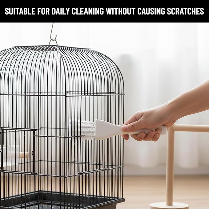 2 PCS Bird Cage Cleaner, Long Handle Bird Poop Remover for Pet Cages, Professional Parrot Cage Accessories Toolfor Better Cleaning of Bird Droppings from Pet Cages Parrot Cages Bird Perches