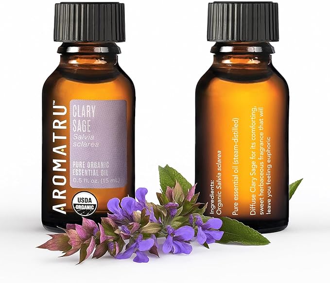 Inspire Essential Oil Kit – Clary Sage, Basil, Bergamot, and Rosemary Verbenone – Organic & Wildcrafted – ISO Certified – No Synthetic Fillers – Ethically Sourced