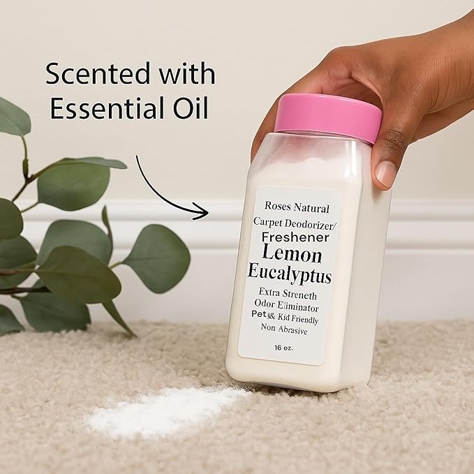 Carpet Deodorizer Powder – Vanilla Pumpkin Scent, Extra Strength Odor Eliminator, Pet & Kid Friendly, Non-Toxic, 16 oz