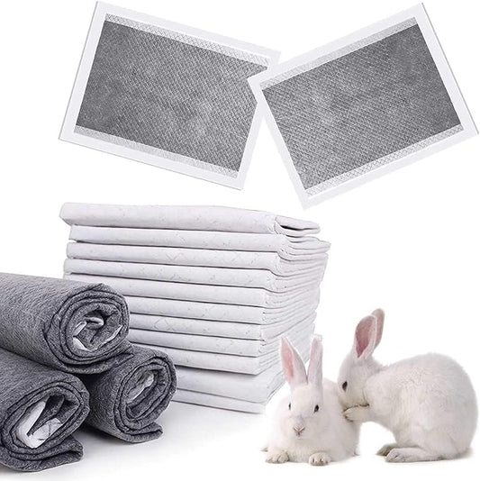 kathson 20 Pcs Guinea Pig Cage Liners Disposable 18" x 24" Rabbit Disposable Potty Training Pad Super Absorbent & Leak-Free Pet Supplies for Bunny Kitten Small Dog Guinea Pig