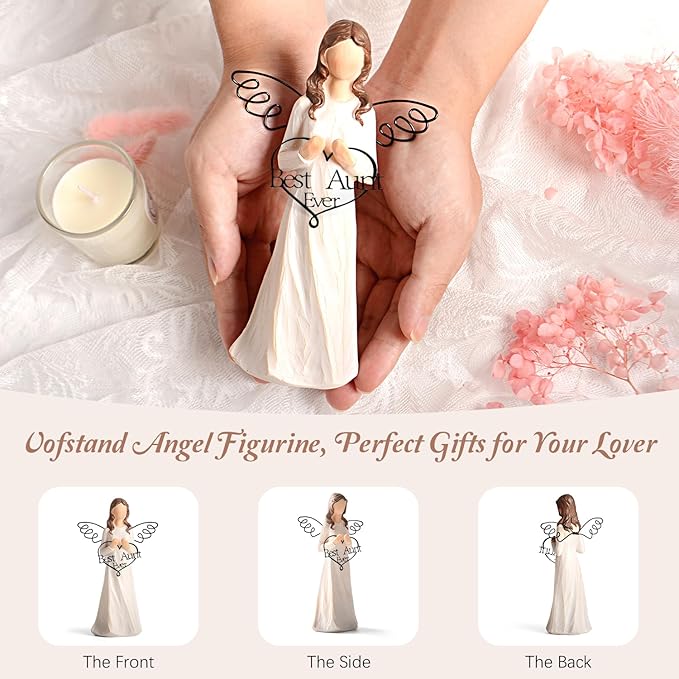 Best Aunt Ever Gifts Figurines - Gifts for Aunt from Niece Nephew Aunt Birthday Gifts for Aunt Sculpted Hand-Painted Staute Birthday Christmas Thanksgiving Day Gifts for Auntie Unique