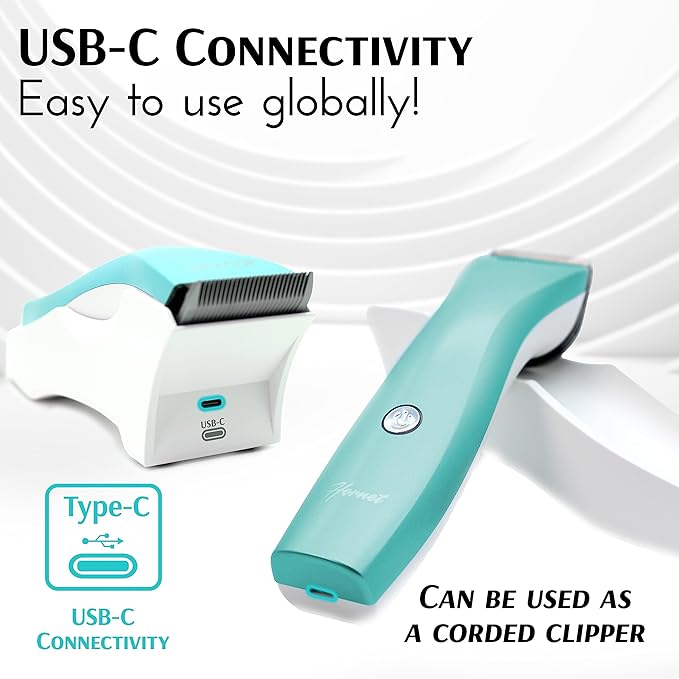 Hornet Teal 5-in-1 Cordless Clipper - Powerful Dog & Professional Grooming Tool