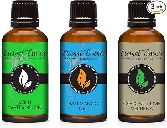 30ML - Trio (3) - Wild Watermelon, Bali Mango Type & Coconut Lime Verbena - Premium Fragrance Oil Trio - 30ML