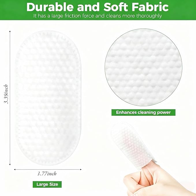 60 Pcs Dog Ear Cleaner Wipes, Ear Finger Wipes for Dogs & Cats, Dog Ear Wipes- Cleaning, Soothing, & Deodorizing Itchy Ears, Pet Health Supplies for Dog Small Animal Cat