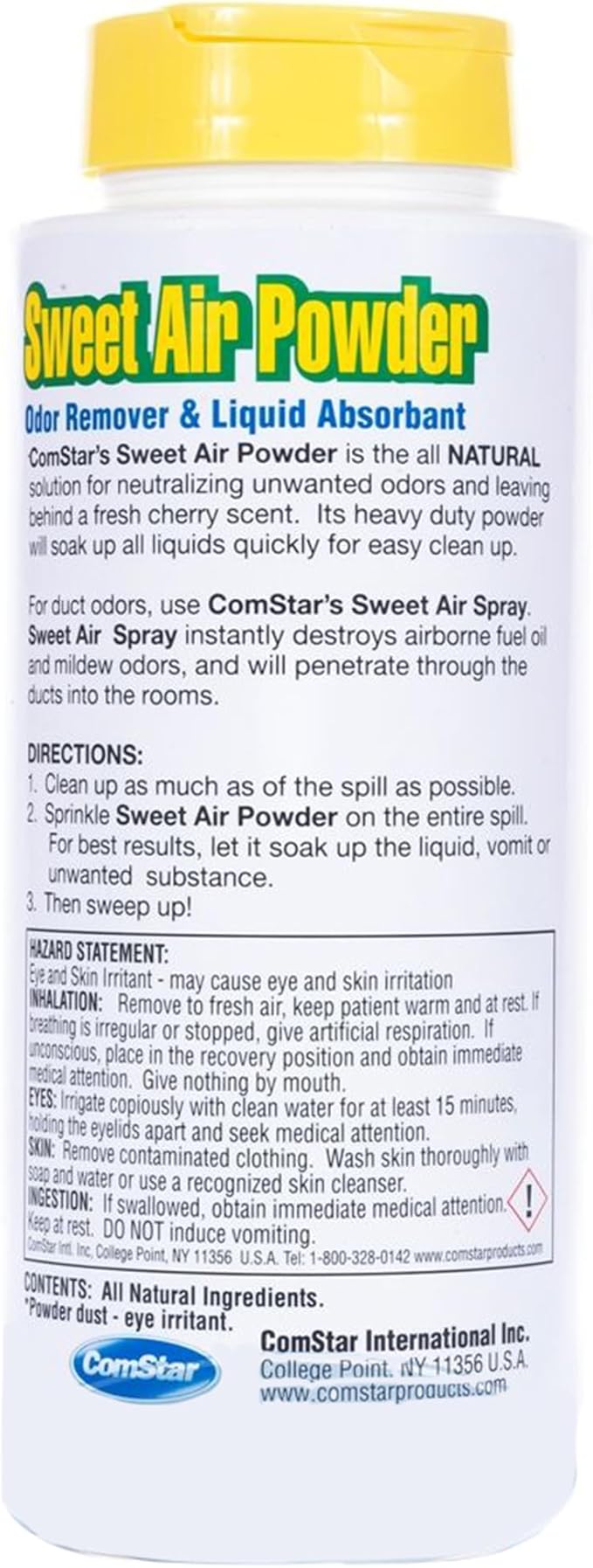 Comstar Sweet Air Powder, Odor Neutralizer Powder with A Strong But Pleasant Cherry Scent, Work Fast To Eliminate Unwanted Odors For Long Periods, Made in USA, 15 Oz. (60-620) White