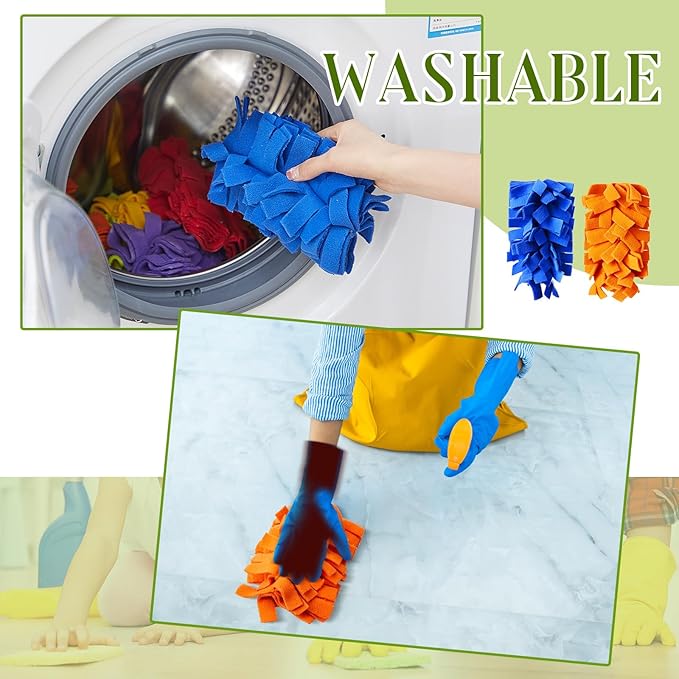 12 Pcs 5 Layer Fleece Duster Refills Reusable Dusters Refills Washable Hand Cleaning Pads for Cleaning Ceiling Fan Hardwoods Window Kitchen Floor, 4. 7 x 7 Inch (6 Mixed Colors)