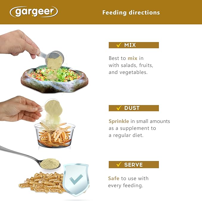 2oz Desert/Grassland Tortoise Food Supplement, Flower Salad Mix Topper. Supercharge Appetite, Health & Immune System. Complete Diet, Rich with Vitamins, Made in The USA. Enjoy!