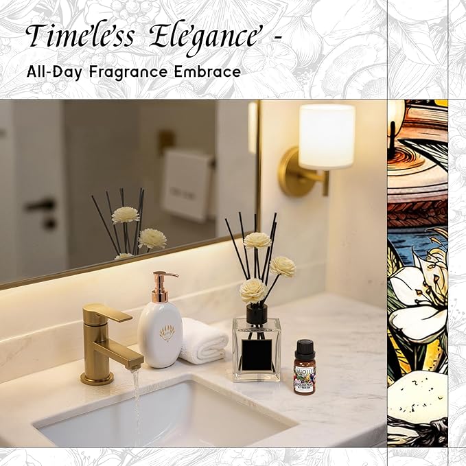 HIQILI Diffuser Oil for Humidifier & Reed Diffusers, Suitable for Home and Other Scenarios, Long Lasting Scent - English Pear & Freesia, 0.34 Fl Oz