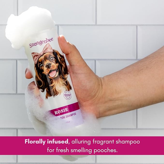 Rosie Scented Dog Shampoo - Best Pet Shampoo for Dogs - Floral Scented Moisturizing & Hydrating Doggy Shampoo - Makes Combing Easier, Promotes Fur Growth, Relieves Itchiness