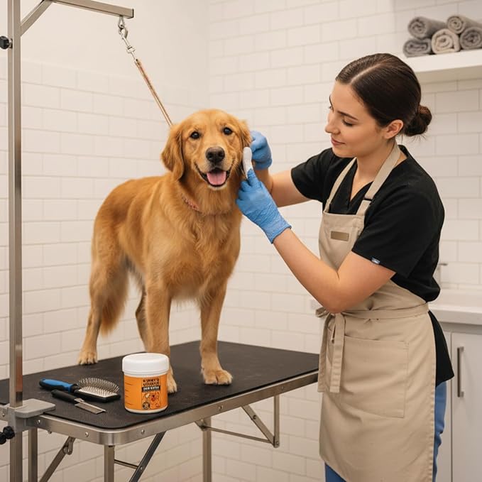 Kirby's Choice Dog Ear & Teeth Cleaning Wipes Bundle – 100 Total Finger Wipes (2 Canisters) – Gentle Pet Oral Care & Ear Cleaner – Safe, Durable & Easy to Use for Dogs & Cats – 100% Kirby Approved