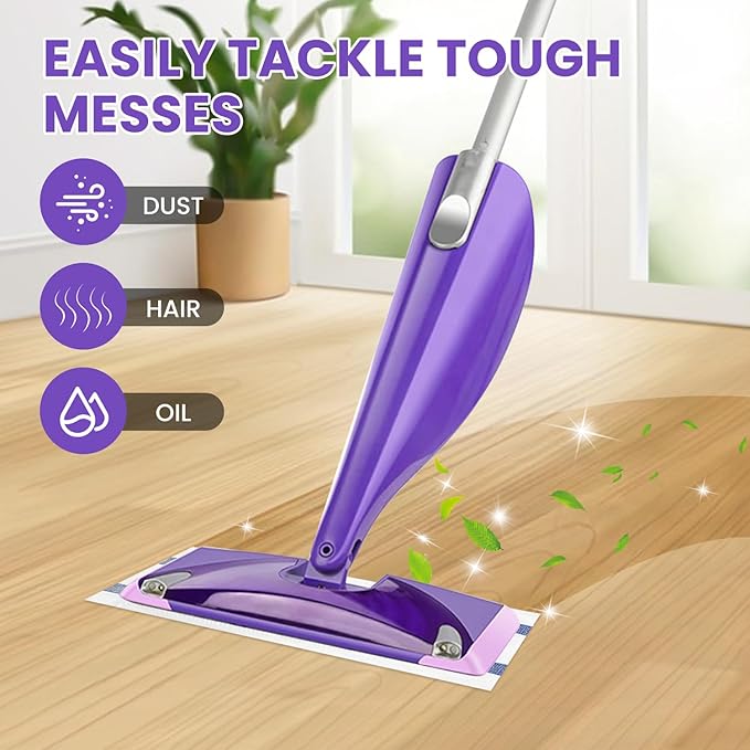 24 Count Disposable Mopping Pad Refill for Swiffer Wet Jet Spray Mop, Multi Surface Floor Cleaner Spray Mop Pads Refills for Floor Cleaning, Thickness and Absorbent