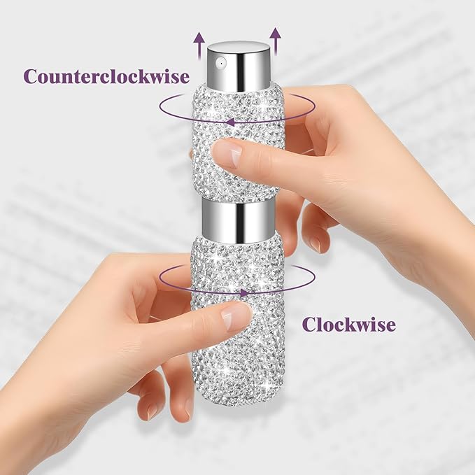 Portable 8ML Perfume Travel Refillable Bottle, Travel Size Perfume Refill Atomizer Bottle,Mini Spray Bottle Empty for Refill