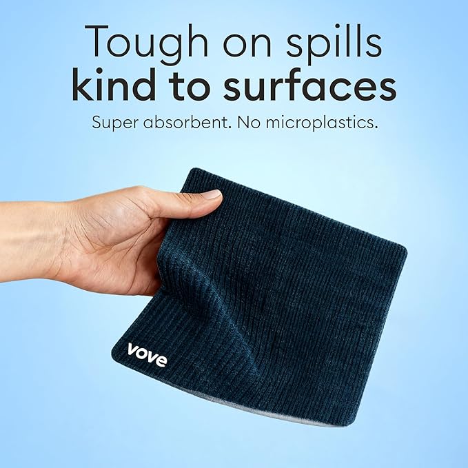 Vove Swedish Dishcloths 5-Pack, Nordic Nature - FSC Certified Cellulose & Cotton, Oeko-TEX Standard 100, Reusable Washable Kitchen Cleaning Cloths, Eco Friendly Floral Design