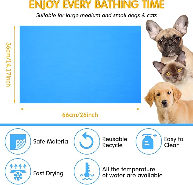 Tatuo 3 Pieces Pet Absorbent Dog Bath Towel 25.2 x 16.34 Inch Quick Drying Pet Shower Grooming Towel Machine Washable Suitable for Any Size Dogs Cats