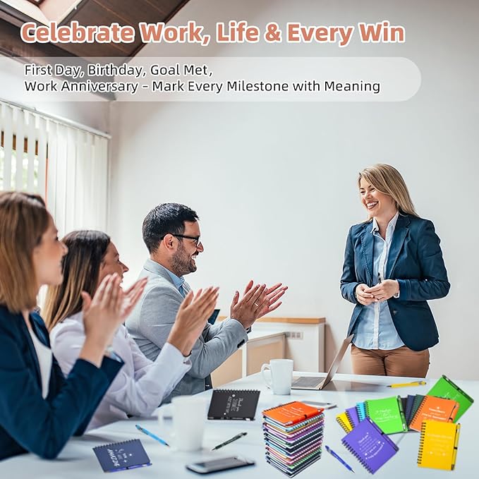 10 Sets/20 Pcs Employee Appreciation Gifts Bulk, Inspirational Notebooks with Motivational Pens for Staff, Thank You Gifts for Coworkers, Teachers,Team ,Nurse, DSP, Housekeeping, Office, School
