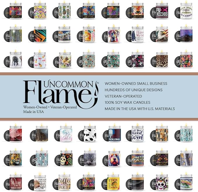 100% Handmade Non-toxic Soy Wax Candle, Floral Scent, 120hr Burn, Soot Free, Cotton Wick, 16 oz - Gift for Dog Moms & Dads, French Bulldog Lovers (Frenchie, Inner Peace)