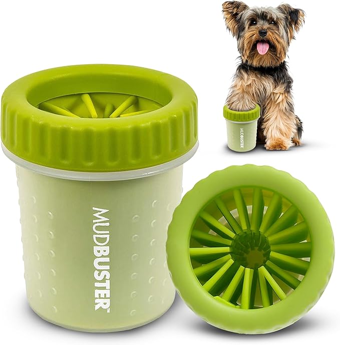 Dexas Green Small Dog Paw Cleaner for Dogs - Premium Quality Pet Supplies and Dog Accessories - Cleans Mud and Dirt - Easy to Use and Clean - Patented Product - BPA Free