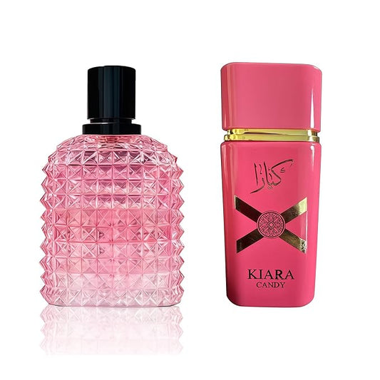 Women's Perfume Set - 2 Pack Eau de Parfum Spray 3.4 Oz Each | Floral Jasmine & Sweet Vanilla with Bergamot & Woody Notes | Long Lasting Original Scent Gift Set for Women (MilaWR&Ka Candy)