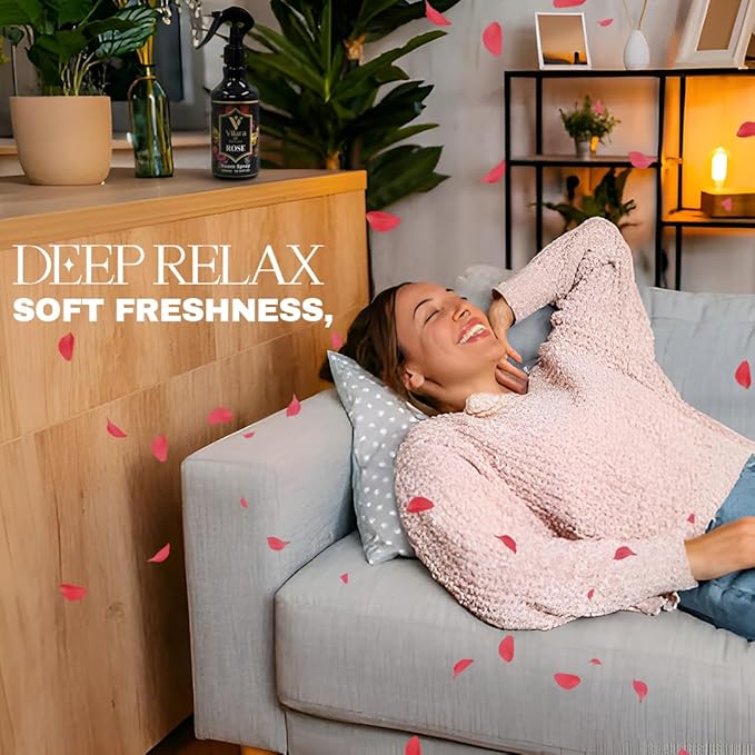 Room Spray Freshener - Long-Lasting Luxury Scents - Room and Linen Spray for Bedding, Sheets, Fabric, Furniture for Aromatherapy - 10.14 fl oz (Rose)