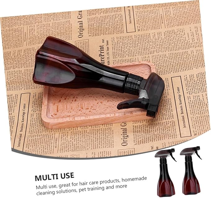 Angoily 2pcs Adjustable Hairdressing Sprayer Portable Water Spray Bottle for Gardening Cleaning Hairstyling Trigger Mist Sprayer in Random Colors