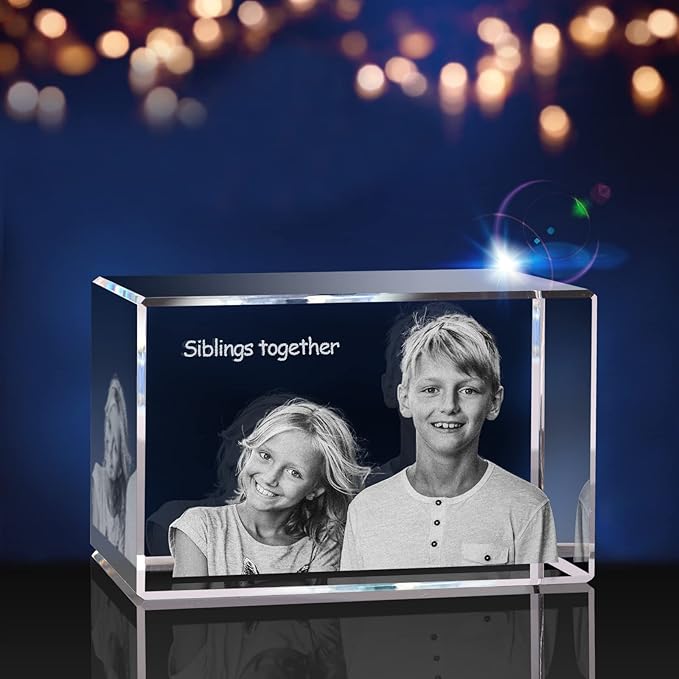 3D Crystal Photo, Customized Gifts for Wife, Women, Him, Her, Dad and Mom. Custom Picture Gifts for Father's Day, Birthday, Wedding, Anniversary, Memorial, Picture Gift for Pet Lovers.