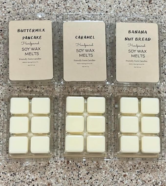 Friendly Farm Candles Soy Wax Melts, Wax Cubes Strong Scent Long Lasting (3 oz.) (Buttermilk Pancake)