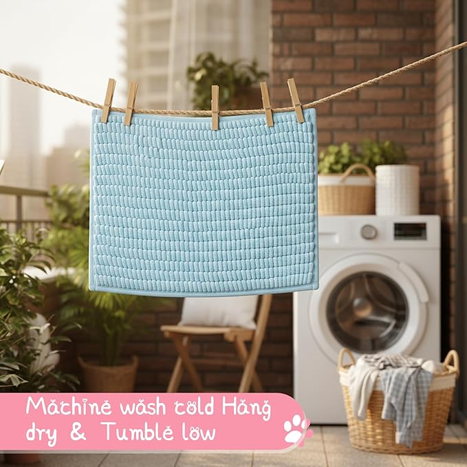 SHENLIU 8Pcs Guinea Pig Cage Liner 16x12 Inch Rabbit Cage Liner Bedding Reusable Guinea Pig Mat Pad Washable Training Pad Animal Sleeping Bedding Mat for Small Animals, Bunny (Gray, Green, Pink, Blue)