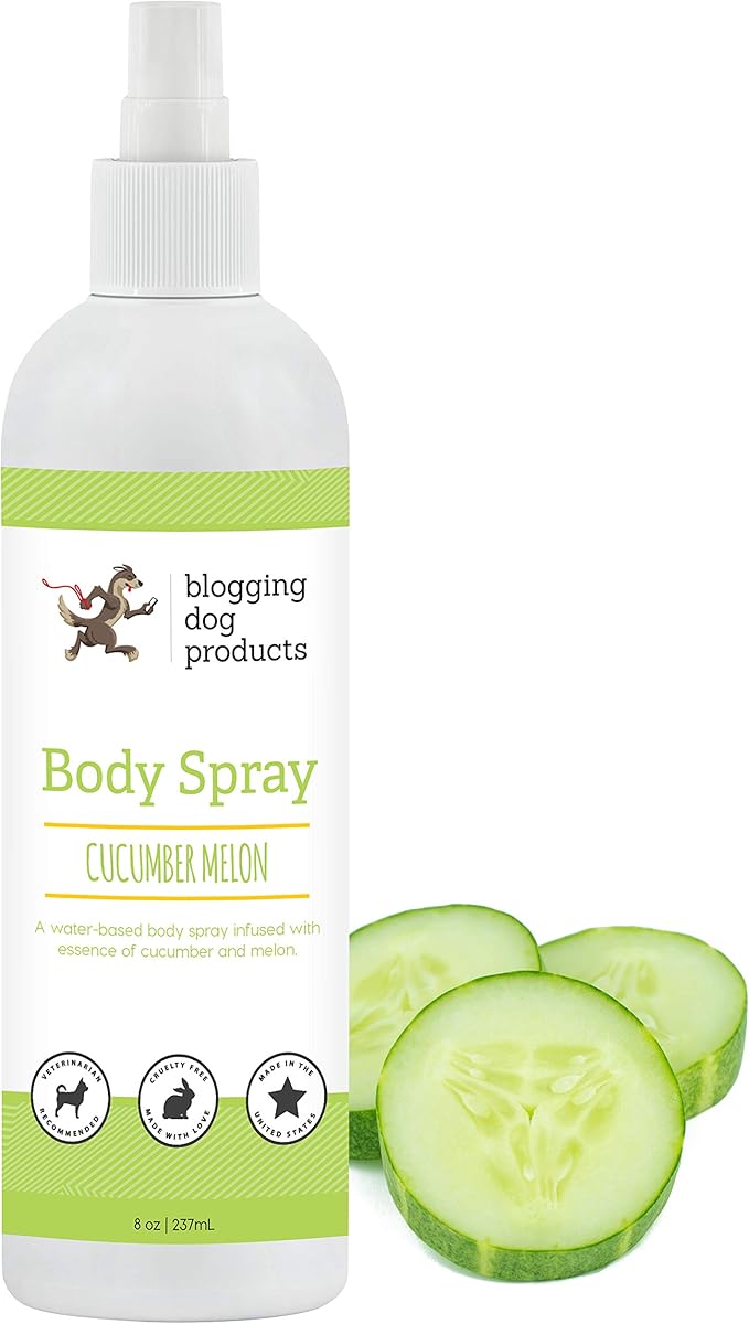 Dog Deodorizing Spray – Long-Lasting Dog Cologne & Pet Odor Eliminator – Cucumber Melon Scented Dog Perfume for Smelly Dogs – Safe, Refreshing Dog Grooming Spray