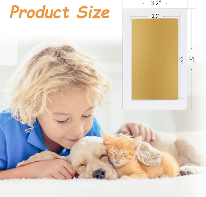 Inkless Paw Print Kit,Dog Paw Print Kit,Dog Nose Print Kit,Clean Touch Ink Pads and Imprint Cards,Pet Paw Print Impression Kit for Dogs Cats Footprint Keepsake