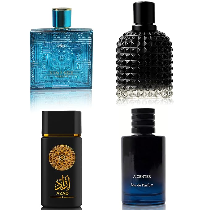 Men's Cologne Include 4 Variety Pack Perfume Gift Set- 3.4 Fl Oz Each Eau De Parfume Tobacco,Musk,Woody,Masculine Scent Long Lasting Fragrance(Bundle J)