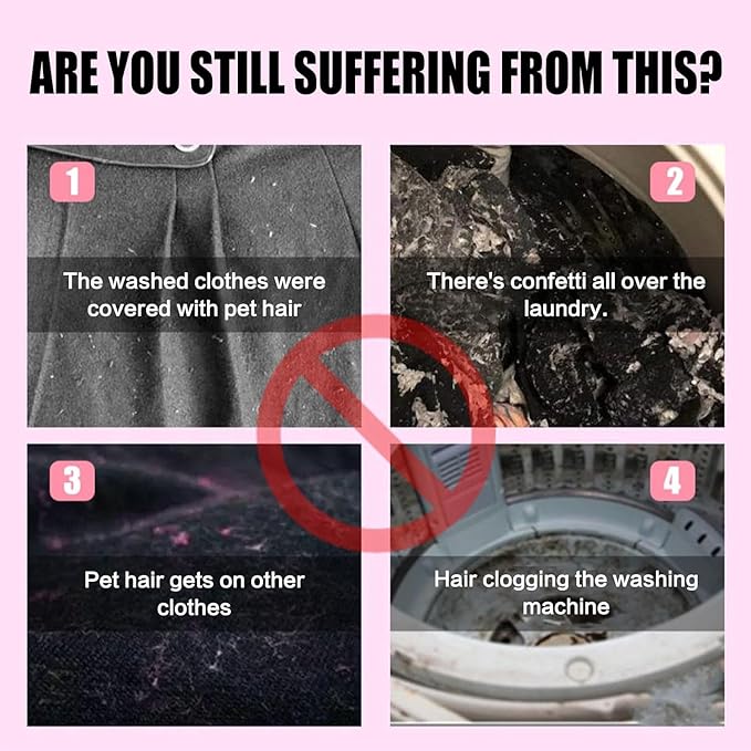 3Pcs-Pet Hair Remover for Laundry,Floating Hair Filtering Mesh Remova, 2025 New Washing Machine Hair Catcher,Dog Hair Remover for Laundry (Yellow+Pink+Blue) (3)