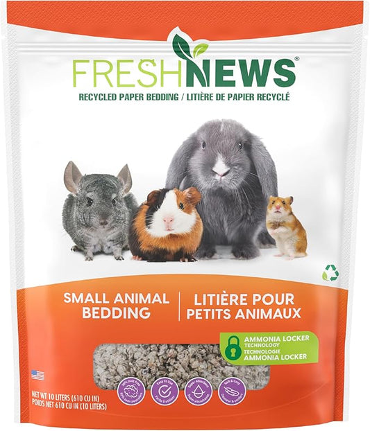 Fresh News Recycled Paper Bedding, Small Animal Bedding, 40 Liters, Packaging May Vary