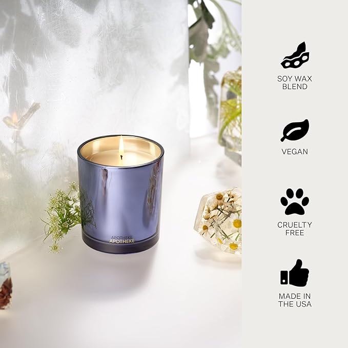 Apotheke Signature Candle Scented Candles for Home, Cardamom Chestnut - 10.5 oz Seasonal Soy Wax Jar Candle - Long-Lasting Fall Scented Fragrance with Perfume-Grade Essential Oils