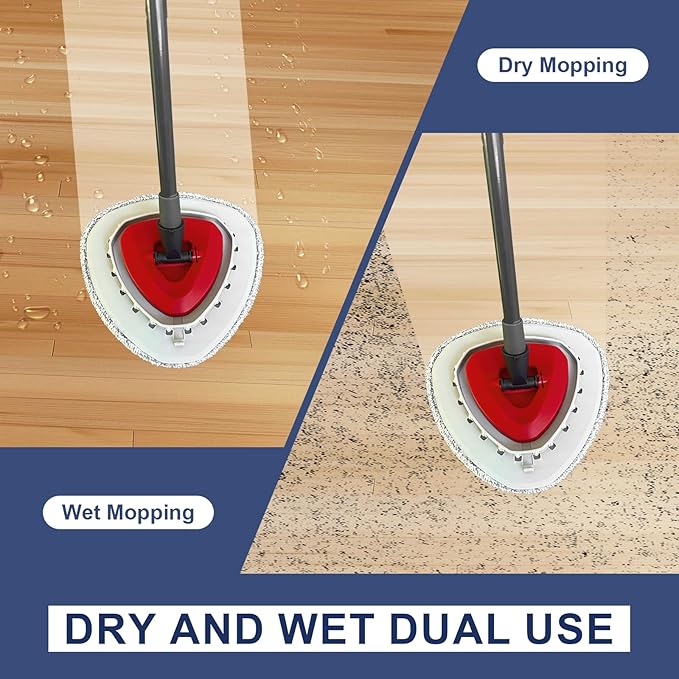 Mop Pads for O-Cedar, New Upgrade 4 Pack Mop Refill Pads, Perfect Addition for Ocedar System Owners, Machine Washable, Reusable, Easy to Replace