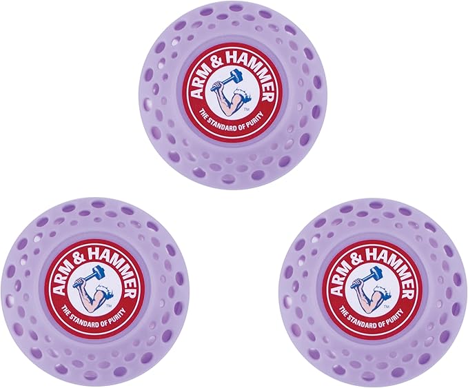 Arm & Hammer Odor Busterz Lavender Deodorizing Balls - Air Freshener and Odor Eliminator - Long-Lasting Freshness for Home, Bathroom, Closet, Gym Bags, Sports Gear and More - 3-Count, Lavender Scent