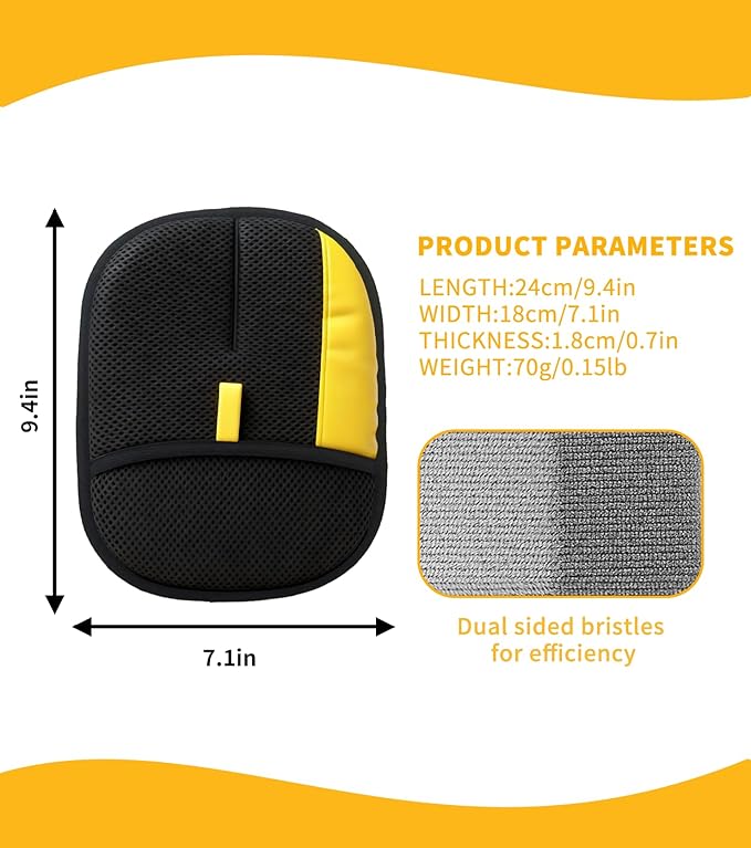 2 PCS Pet Hair Removal Glove .Upgraded Thickened Reusable Electrostatic Pet Hair Remover Glove Tool .Dogs & Cats pet hair glove.Used for Sofas, Bed Sheets, Carpets, Clothes, Curtains and Car Seats.